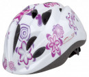 Cyklistická přilba PRO-T Plus Toledo In mold dětská, bílá, květy
