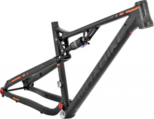 Rám Maxbike F909 2019 FS vel. M černý mat + oranžová reflex