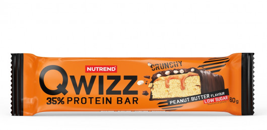 NUTREND tyčinka QWIZZ 35% PROTEIN BAR, 60 g, arašídové máslo