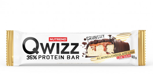 NUTREND tyčinka QWIZZ 35% PROTEIN BAR, 60 g, mandle+čokoláda