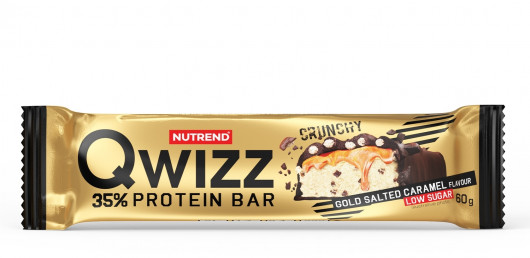 NUTREND tyčinka QWIZZ 35% PROTEIN BAR, 60 g, slaný karamel