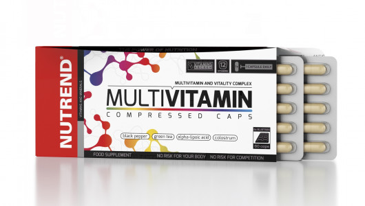 NUTREND MULTIVITAMIN COMPRESSED CAPS, obsahuje 60 kapslí