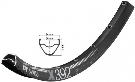 Ráfek DT Swiss X 392 29" 20-622, 28 děr