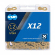 Řetěz KMC X-12 Ti-N zlatý v krabičce 126 čl.