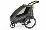 Vozík Qeridoo Qupa1 - Grey / Lime