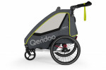Vozík Qeridoo Qupa2 - Grey / Lime