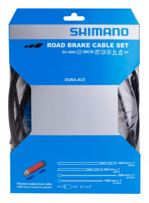 SHIMANO brzdový set bowdeny+lanka BC-9000 silnice, černý