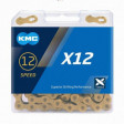 Řetěz KMC X-12 zlatý v krabičce 126 čl.