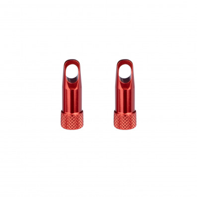 Čepičky galuskového ventilku s klíčem,hliník,červené