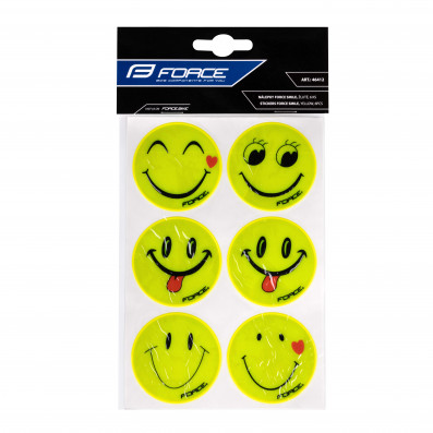 Sada reflexních nálepek Force Smile 6 ks