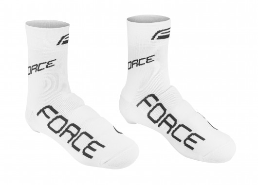 Návleky na tretry FORCE pletené, bílé