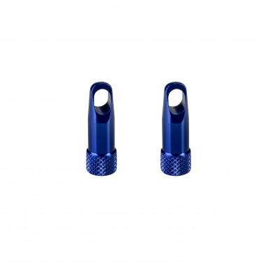 Čepičky galuskového ventilku s klíčem,hliník,modré