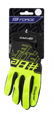 Rukavice FORCE MTB SWIPE letní,černo-fluo