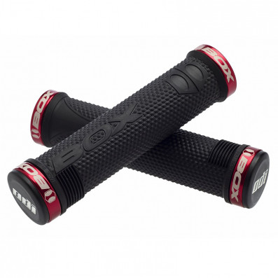 Gripy  BMX ODI Box Hex Lock-On Bonus Pack Black/Red