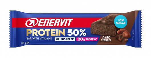 ENERVIT HIGH PROTEIN BAR 50%, 40g tmavá čokoláda