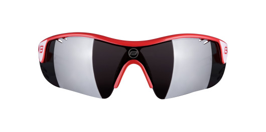 Brýle FORCE RACE PRO červeno-bílé, černé laser sklo
