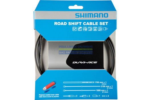 SHIMANO řadící set OT-SP41 s polymerovým povlakem, černý