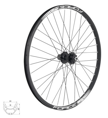 Kolo zadní FORCE BASIC DISC 559x19 F804333-6d 32d