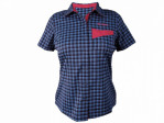 Košile krátká dámská HAVEN Agness Slimfit modrá/růžová