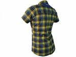 Košile krátká dámská HAVEN Agness Slimfit modrá/žlutá