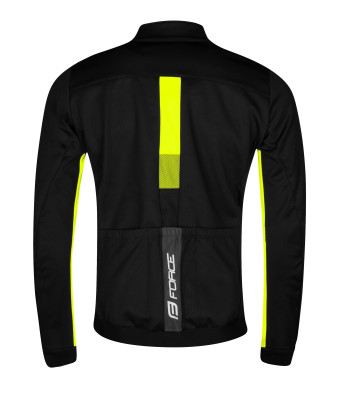 Bunda FORCE FROST softshell zimní, černo-fluo