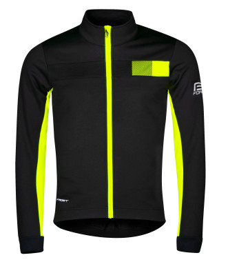 Bunda F FROST softshell zimní, černo-fluo