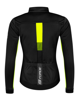 Bunda Force FROST LADY softshell zimní, černo-fluo