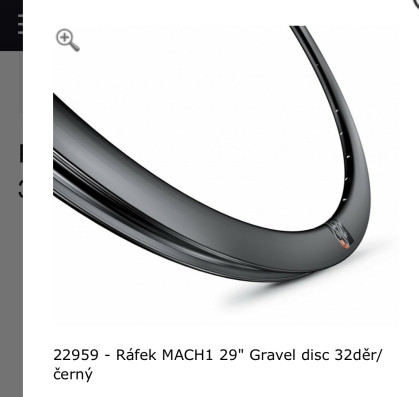 Ráfek MACH1 29" Gravel disc 32děr/černý