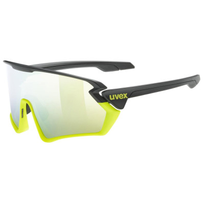 UVEX BRÝLE SPORTSTYLE 231 BLACK LIME MAT / MIRROR YELLOW (CAT.3)