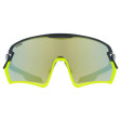 UVEX BRÝLE SPORTSTYLE 231 BLACK LIME MAT / MIRROR YELLOW (CAT.3)