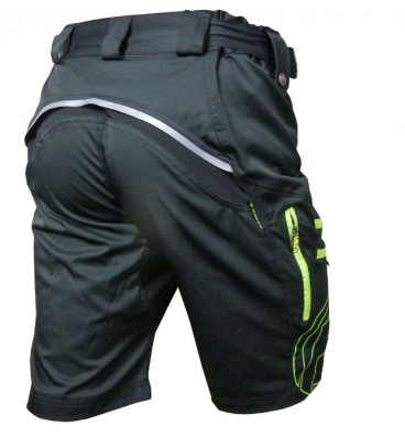 Kalhoty krátké pánské HAVEN NAVAHO SLIMFIT černo/zelené s cyklovložkou