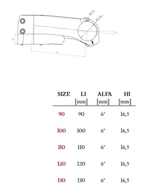 Představec WILIER STEMMA SL - 100 mm - z demontáže