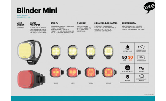 Zadní blikačka KNOG Blinder Mini square