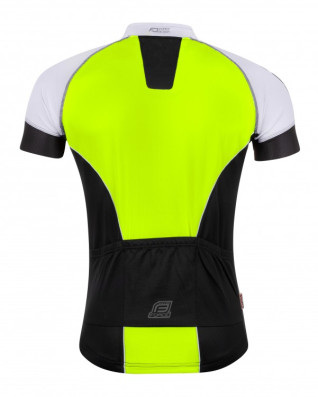 Cyklistický dres FORCE AIR krátký rukáv černo-fluo-bílý