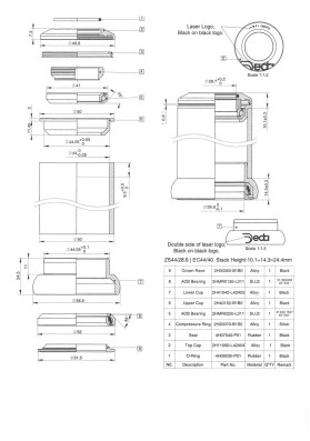 SLOŽENÍ HLAVOVÉ DEDA CLASSIC 1 1/8-1.5" SILVER SEMI-INTEGROVANÉ