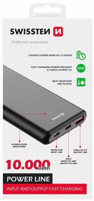 Powerbanka SWISSTEN Line 10 000 mAh