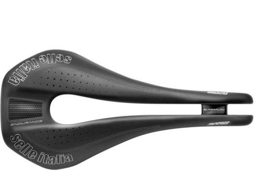 Selle Italia Novus Superflow TI316 -Titanium sedlo černé