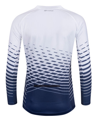Dámský dres MTB ANGLE dlouhý rukáv, bílo-modrý
