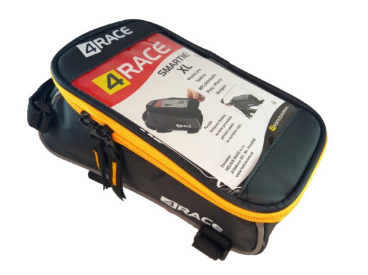 Brašna 4RACE přední na mobil XL 5,5" černo-oranžová