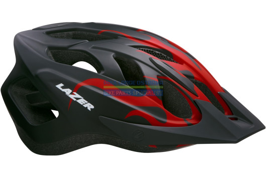LAZER přilba J1 CE-CPSC/ Matná červené plameny + net + led