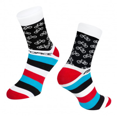 Ponožky FORCE CYCLE, bílé L-XL/42-46