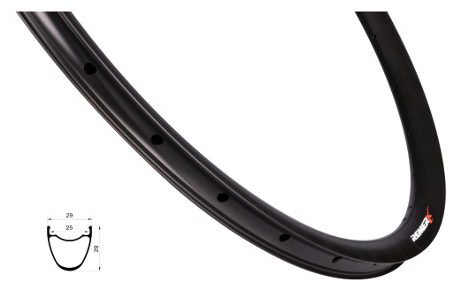 Ráfek REMERX S-DISC 622x25, 32děr, černý