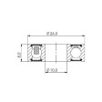 Ložisko kuličkové keramické CB-329 6000 LLB 10x26x8