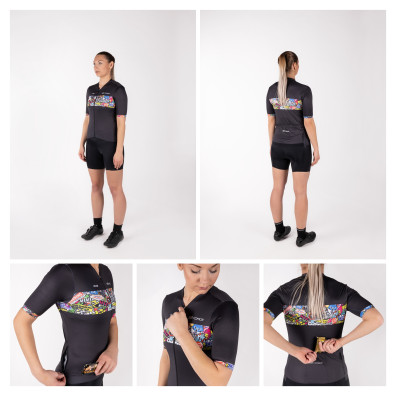 Dres FORCE VIVID LADY kr. rukáv, černý