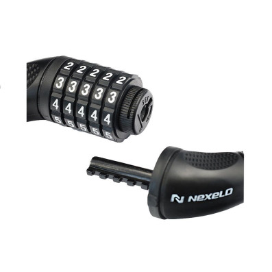 ZÁMEK NEXELO ŘETĚZ NA KÓD 1200MM ČERNÝ