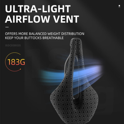 Sedlo RB carbon 3D s otvorem, bez zámku, černe