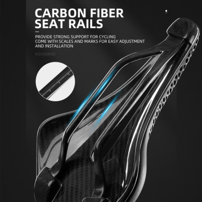 Sedlo RB carbon 3D s otvorem, bez zámku, černe