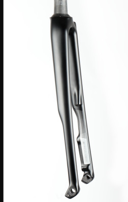 Vidlice celokarbonová -Disc , 1 1/8" - 1 1/4" Tapered A-head 12/100 mm R.A.T. osa -černá matná
