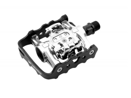 Pedály VP Components VP-X92 Mixed Bio Cleat stříbrno-černé