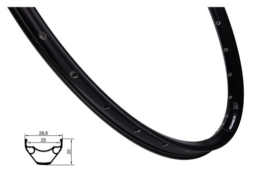 Ráfek REMERX E-ROCKY DISC 622x25, 32děr, černý